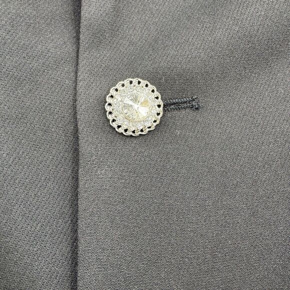 AEL Vintage Embellished Blazer Dress XS Black A-Line Notched Collar Cocktail - Picture 8 of 15
